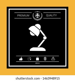 Table lamp icon. Graphic elements for your design