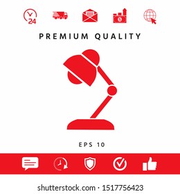 Table lamp icon. Graphic elements for your design
