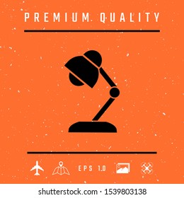 Table lamp icon. Graphic elements for your design