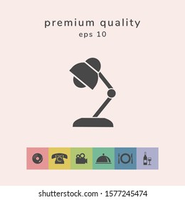 Table lamp icon. Graphic elements for your design