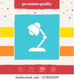 Table lamp icon. Graphic elements for your design