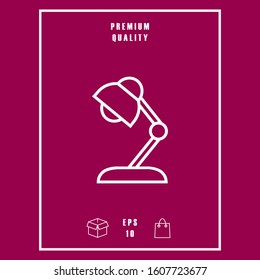 Table lamp icon. Graphic elements for your design