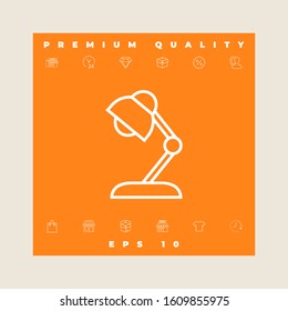 Table lamp icon. Graphic elements for your design