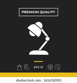 Table lamp icon. Graphic elements for your design