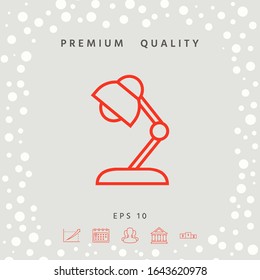 Table lamp icon. Graphic elements for your design