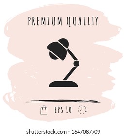 Table lamp icon. Graphic elements for your design