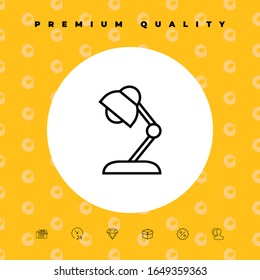 Table lamp icon. Graphic elements for your design