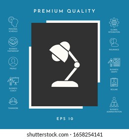 Table lamp icon. Graphic elements for your design