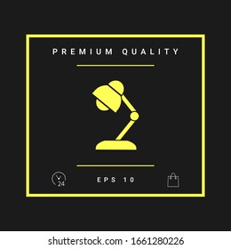 Symbol einer Tischlampe. Grafische Elemente für Ihr Design