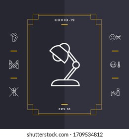 Table lamp icon. Graphic elements for your design