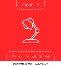 Table lamp icon. Graphic elements for your design