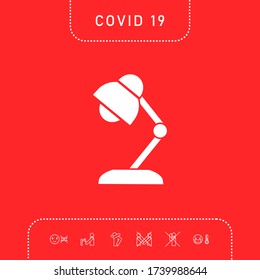 Table lamp icon. Graphic elements for your design