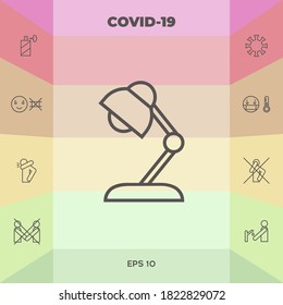 Table lamp icon. Graphic elements for your design