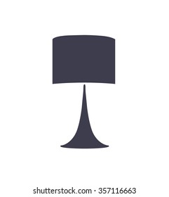 table lamp icon grey on white background vector illustration 