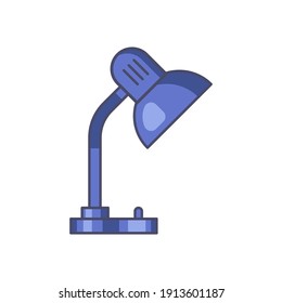 Icono de lámpara de mesa para casa y oficina. Ilustración de material vectorial