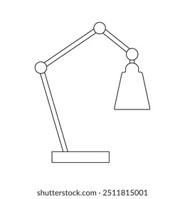 Design de ilustração do ícone de lâmpada de tabela