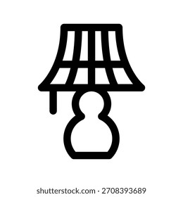 Plantilla de diseño de ilustración de icono de lámpara de mesa