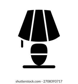Plantilla de diseño de ilustración de icono de lámpara de mesa