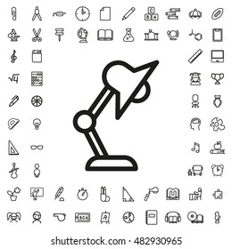 Table lamp icon illustration isolated vector sign symbol