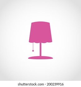 Table lamp Icon Isolated on White Background