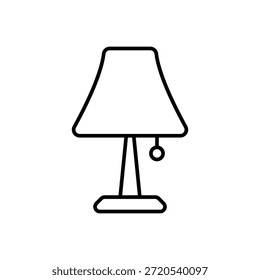 Icono de la lámpara de mesa aislado sobre fondo blanco. Símbolo de iluminación interior. Ilustración vectorial