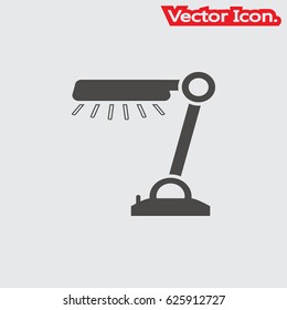 Table Lamp icon isolated sign symbol and flat style for app, web and digital design. Vector illustration.