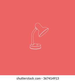 Table lamp icon. Lighting illustration.