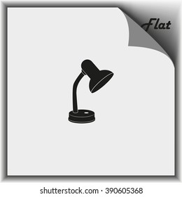 Table lamp icon. Lighting illustration.