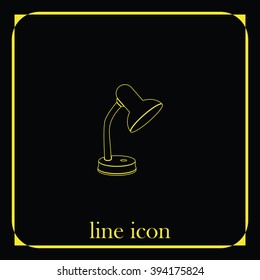 Table lamp icon. Lighting illustration.