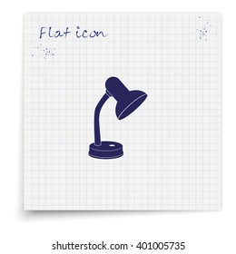 Table lamp icon. Lighting illustration.