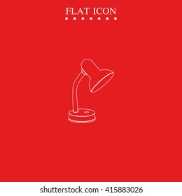 Table lamp icon. Lighting illustration.