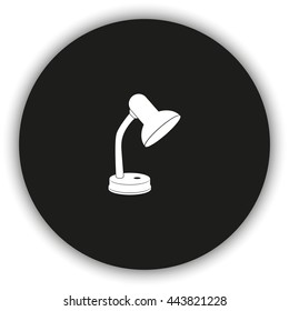 Table lamp icon. Lighting illustration.