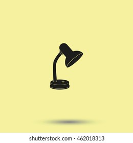 Table lamp icon. Lighting illustration.