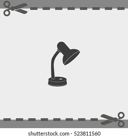 Table lamp icon. Lighting illustration.