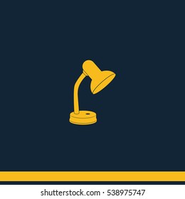 Table lamp icon. Lighting illustration.