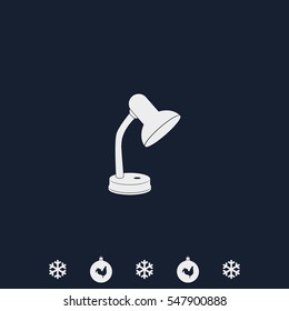Table lamp icon. Lighting illustration.