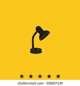 Table lamp icon. Lighting illustration.