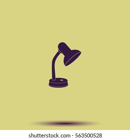 Table lamp icon. Lighting illustration.