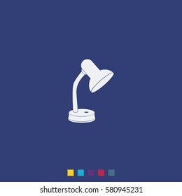 Table lamp icon. Lighting illustration.