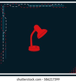 Table lamp icon. Lighting illustration.