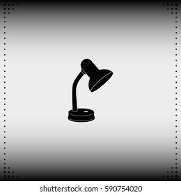 Table lamp icon. Lighting illustration.