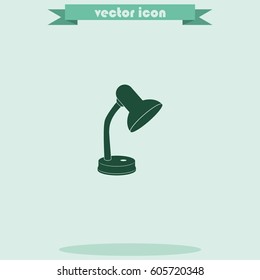 Table lamp icon. Lighting illustration.