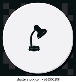 Table lamp icon. Lighting illustration.