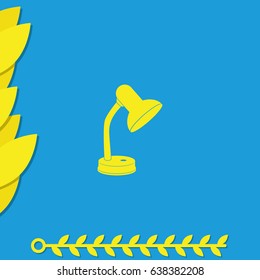 Table lamp icon. Lighting illustration.