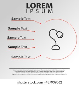 table lamp icon. table lamp line icon