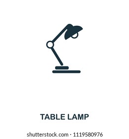 Table Lamp icon. Line style icon design. UI. Illustration of table lamp icon. Pictogram isolated on white. Ready to use in web design, apps, software, print.