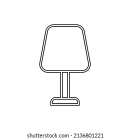 Table lamp icon in line style