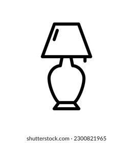 table lamp icon line style vector