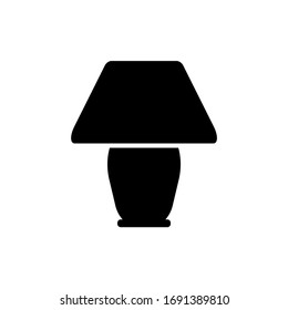 Icono de lámpara de mesa, logotipo aislado en fondo blanco