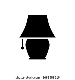 Table lamp icon, logo isolated on white background